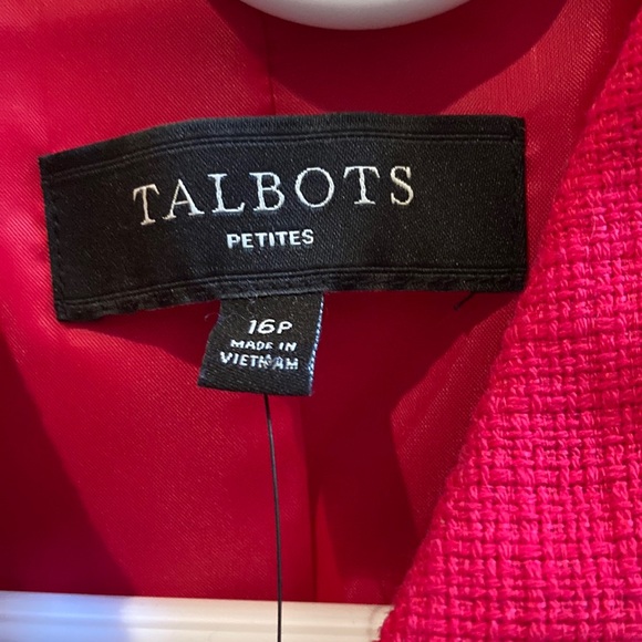 NWT Talbots Pink Coat Mid-Length Classic - Picture 4 of 7